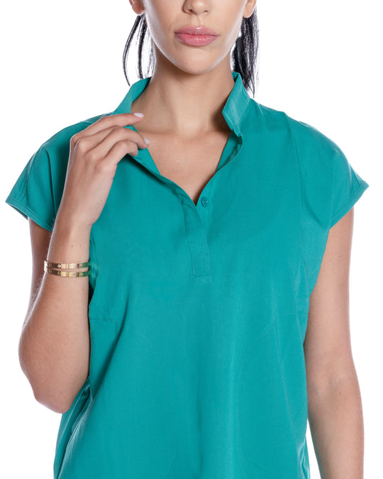 Women's Angie Teal Scrub Top