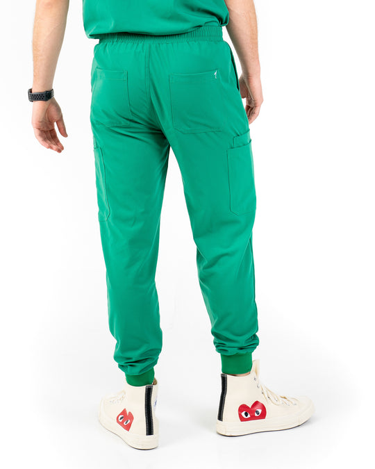 men's Hunter Green Jogger Scrub Pants - Jogger Scrubs by Millennials In Medicine (Mim Scrubs)
