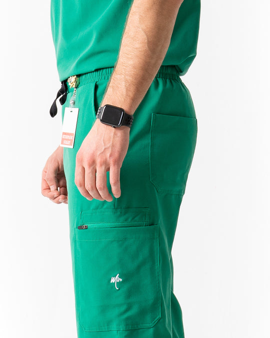 men's Hunter Green Jogger Scrub Pants - Jogger Scrubs by Millennials In Medicine (Mim Scrubs)