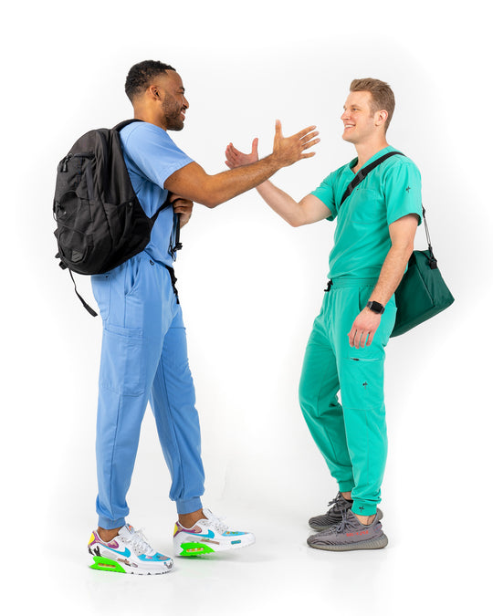 men's Ceil Blue Scrub Top - Jogger Scrubs by Millennials In Medicine (Mim Scrubs)