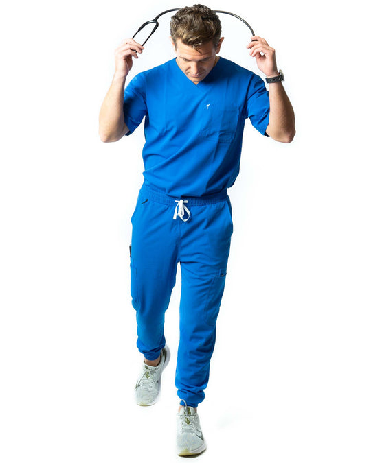 men's Royal Blue Jogger Scrub Pants - Jogger Scrubs by Millennials In Medicine (Mim Scrubs)