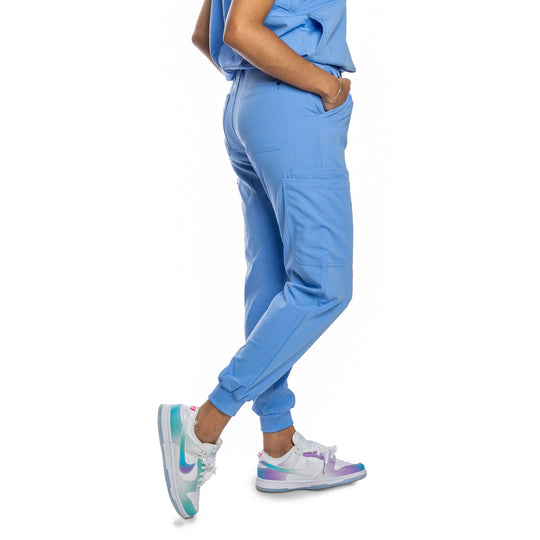 women's Ceil Blue Jogger Scrub Pants