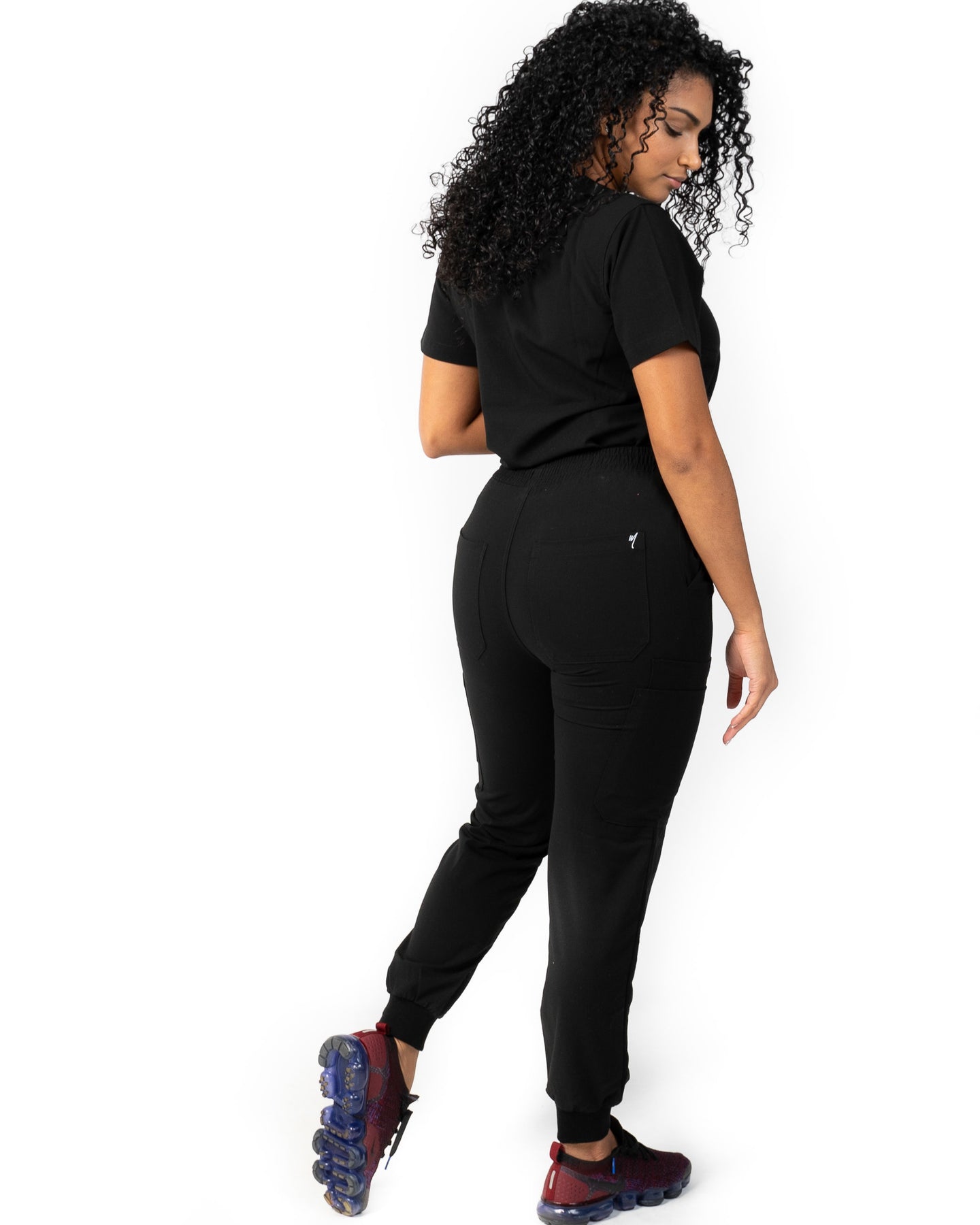 Mid Rise Tall Women's Jogger Scrub Pants Black DK155T-BLK - The Nursing  Store Inc.