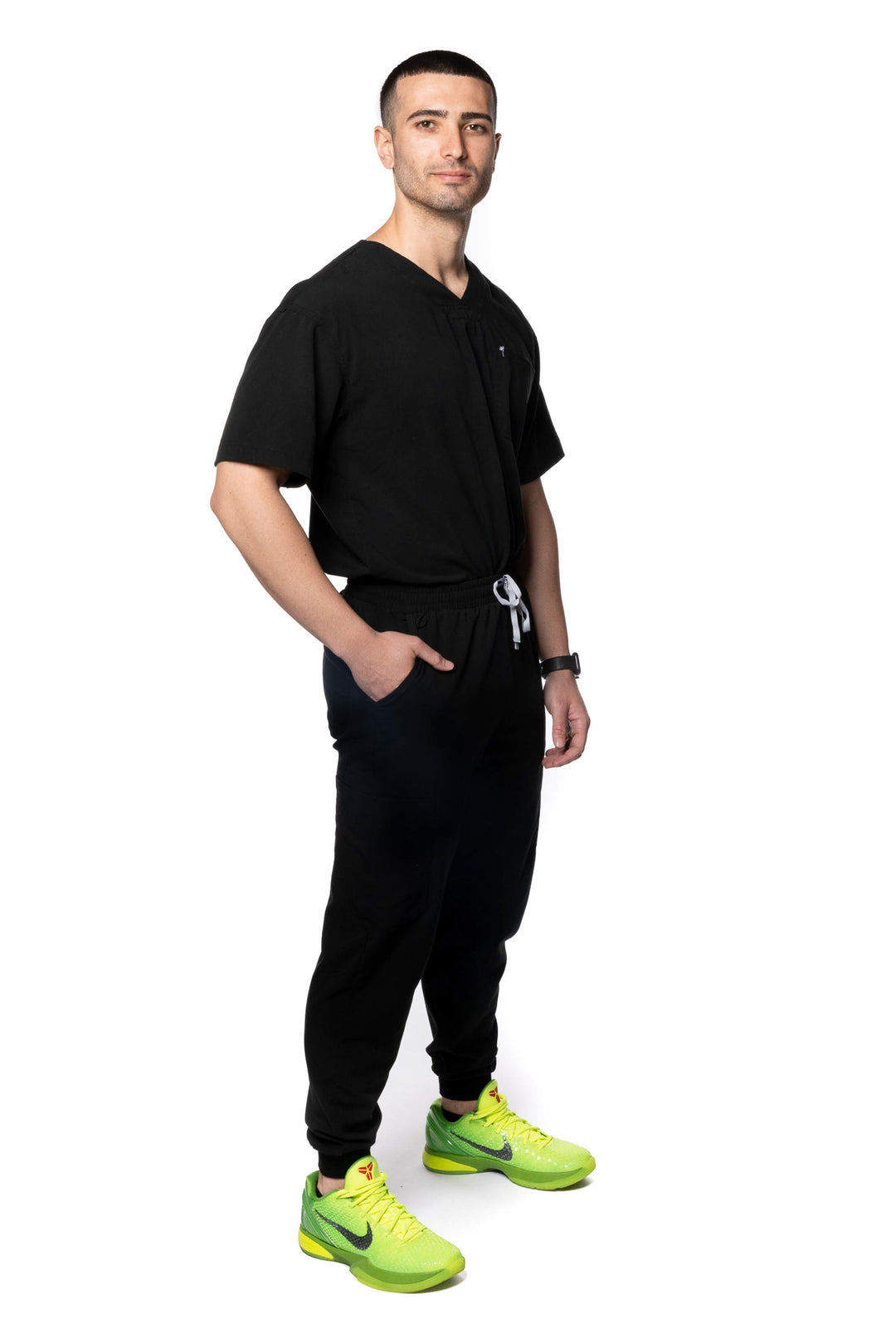 men's Black Jogger Scrub Pants - Jogger Scrubs by Millennials In Medicine (Mim Scrubs)