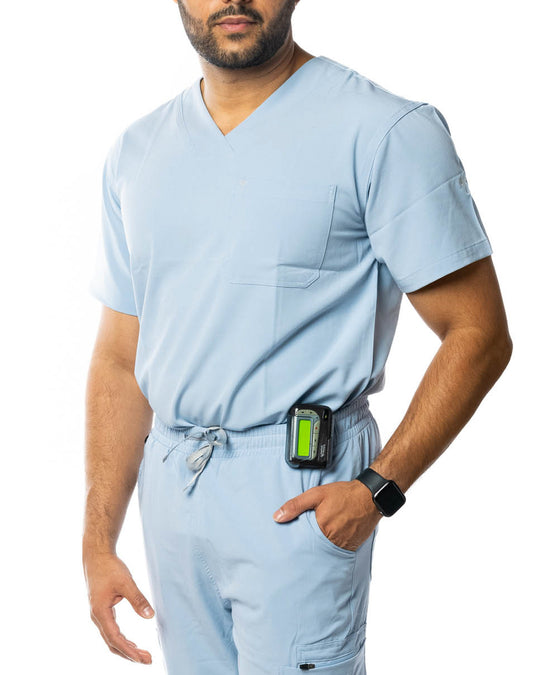 Men's Slate Blue Scrub Top - MimScrubs by Millennials In medicine 