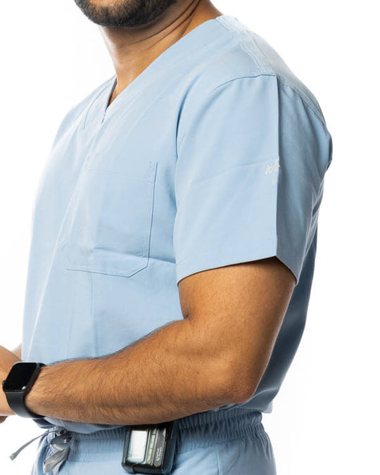 Men's Slate Blue Scrub Top - MimScrubs by Millennials In medicine