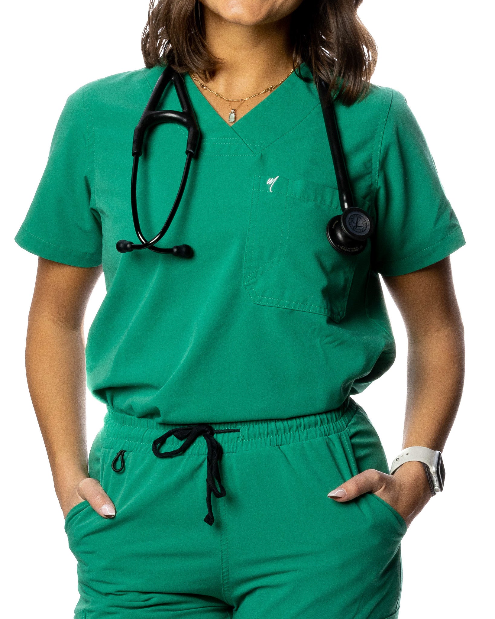 Hunter green sale scrub tops