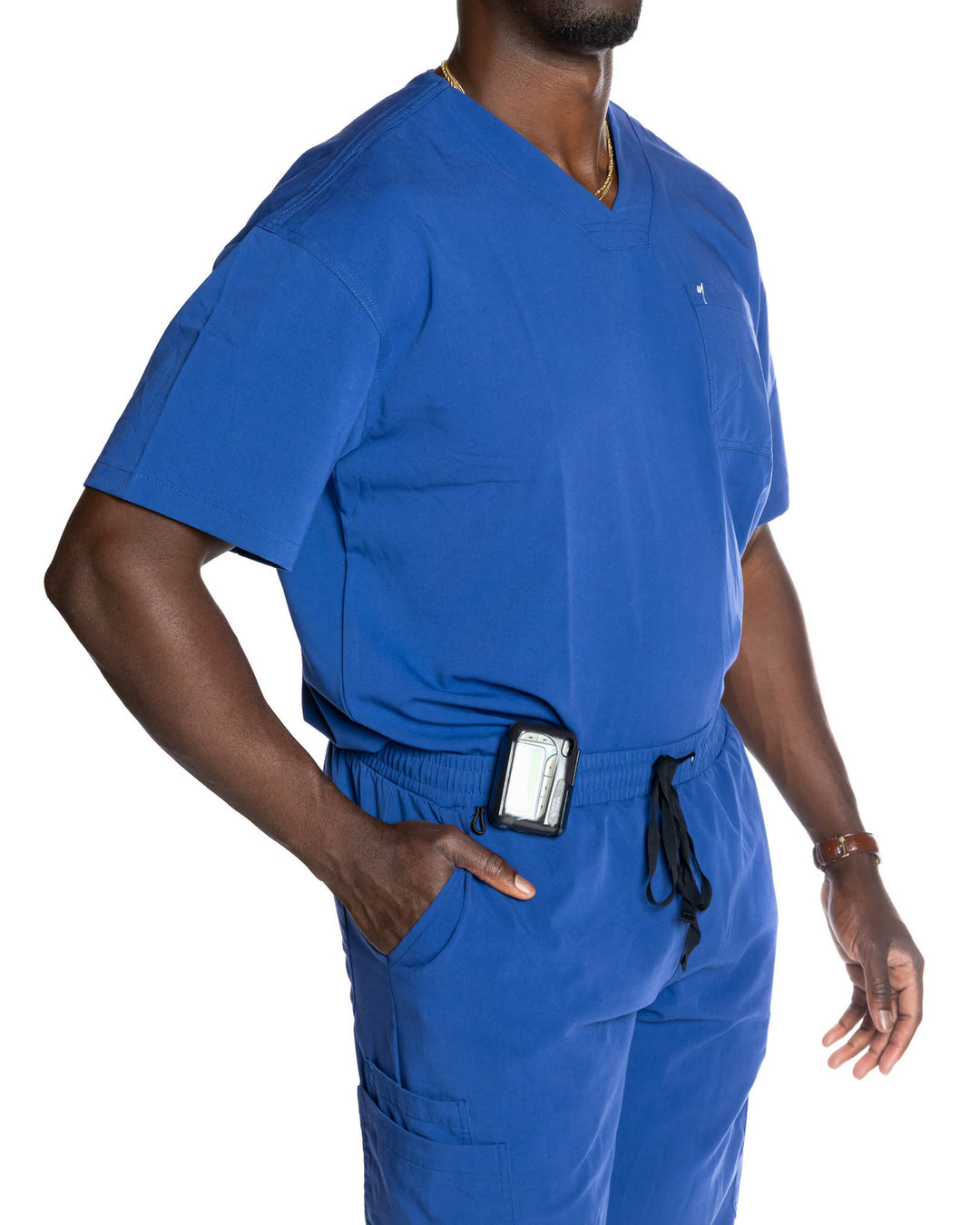 men's Navy Blue Scrub Top - Jogger Scrubs by Millennials In Medicine (Mim Scrubs)