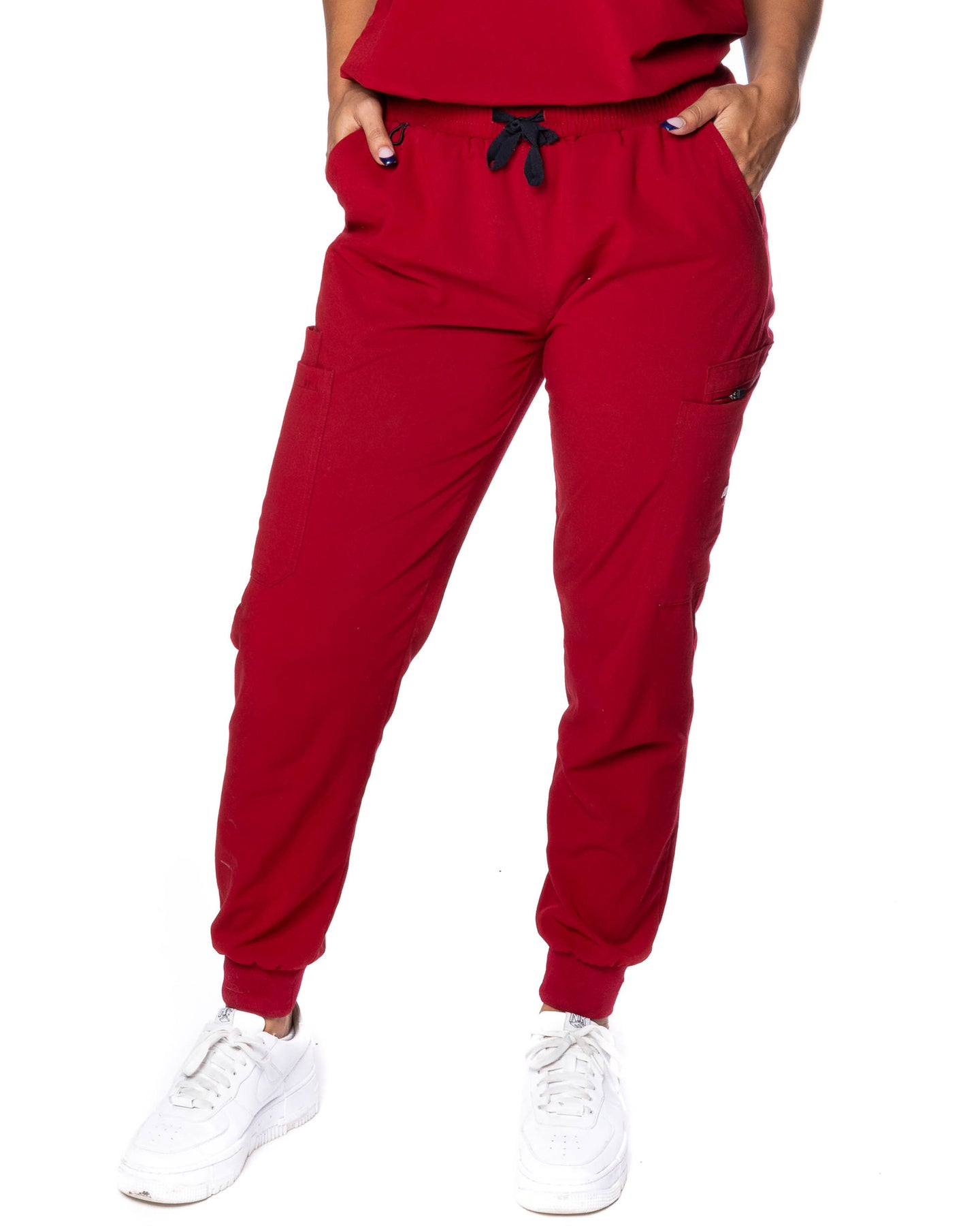 Red Women's Tall Jogger Scrub Pants HS030T-RDHH - The Nursing