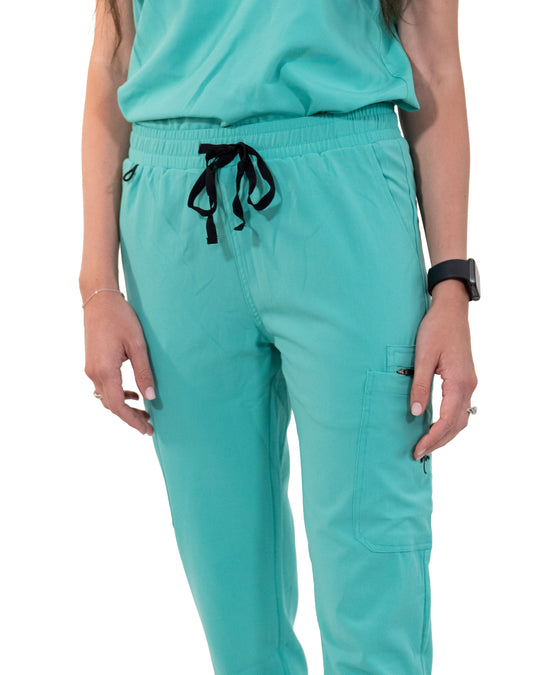 women's Surgical Green Jogger Scrub Pants - Jogger Scrubs by Millennials In Medicine (Mim Scrubs)