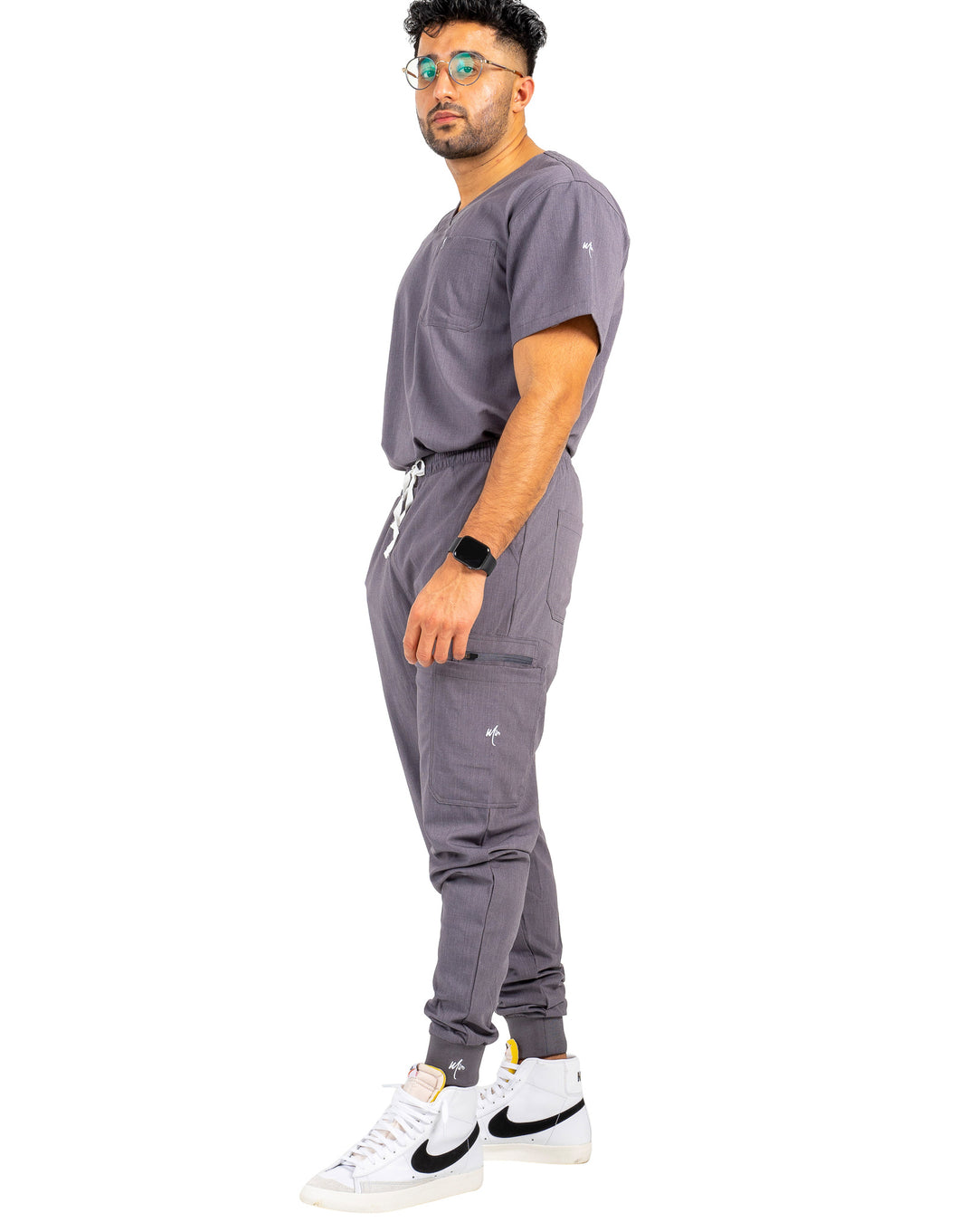 men's Bambi Gray Jogger Scrub Pants - Jogger Scrubs by Millennials In Medicine (Mim Scrubs)