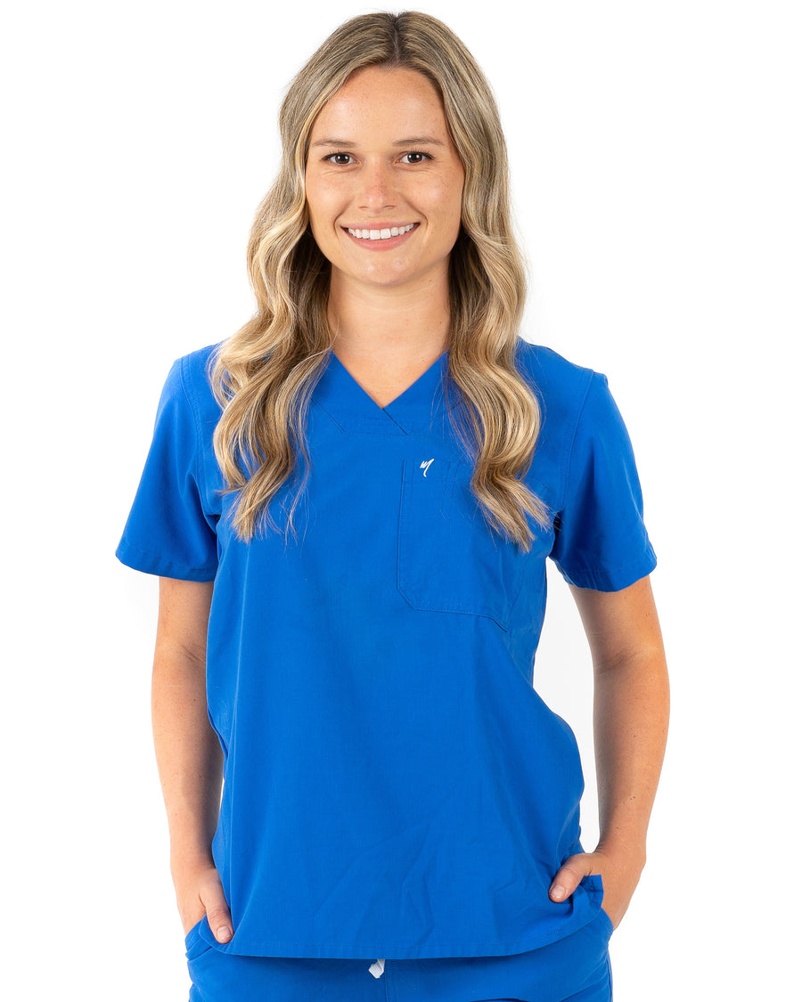 women's Royal Blue Scrub Top Mim Scrubs Millennials In Medicine