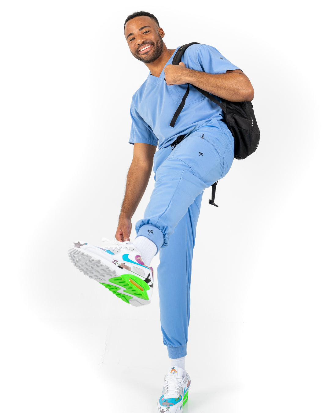 men's Ceil Blue Jogger Scrub Pants - Jogger Scrubs by Millennials In Medicine (Mim Scrubs)