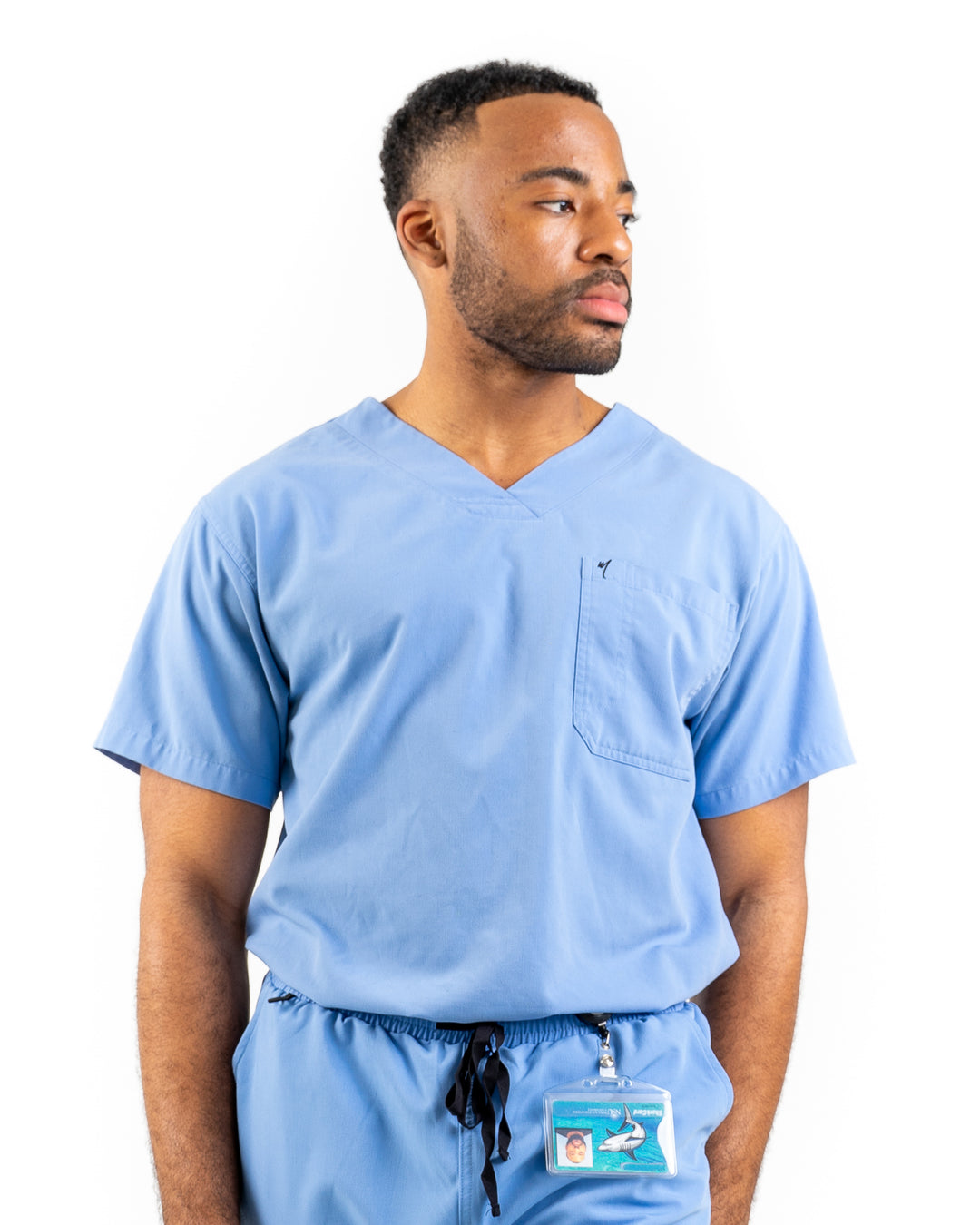 men's Ceil Blue Scrub Top - Jogger Scrubs by Millennials In Medicine (Mim Scrubs)