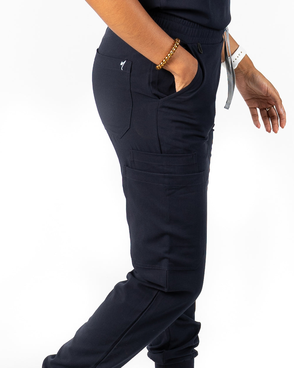 women's Dark Navy Blue Jogger Scrub Pants Mim Scrubs Millennials In Medicine