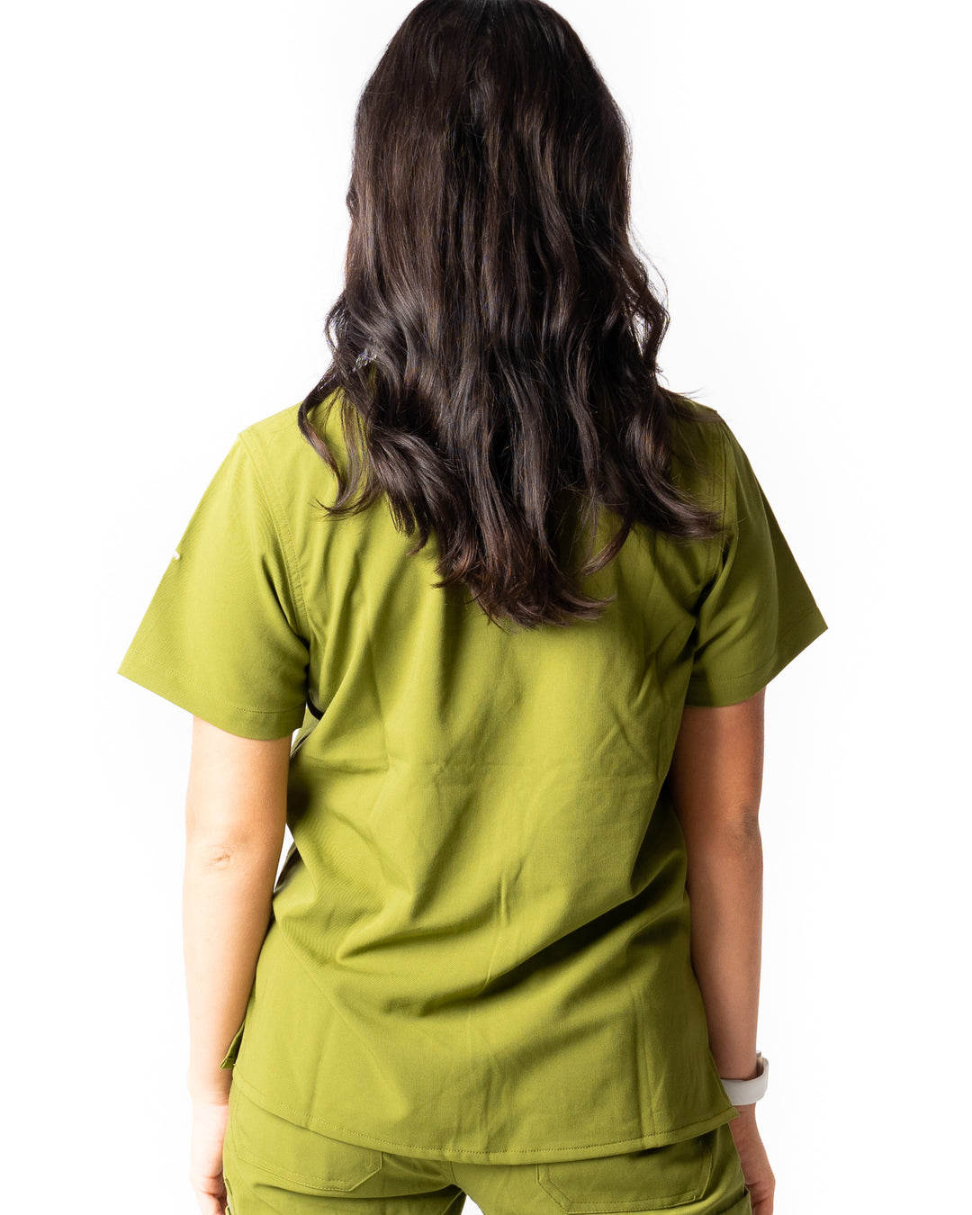 women's 2 pocket olive Scrub Top - Jogger Scrubs by Millennials In Medicine (Mim Scrubs)
